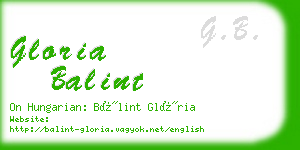 gloria balint business card